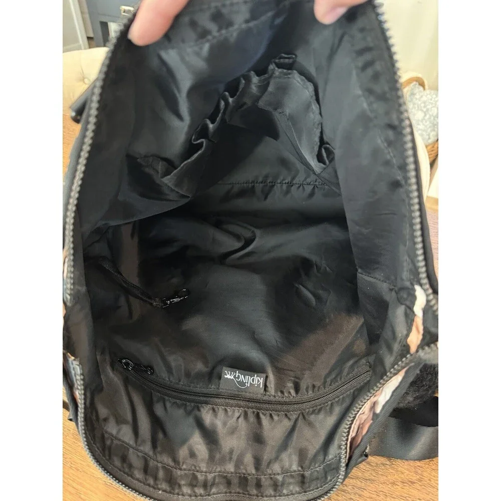 Kipling KYOKOL WI Large Tote Shoulder Bag Animal Print Gorilla Charm TM5124900 - Picture 9 of 16